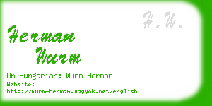 herman wurm business card